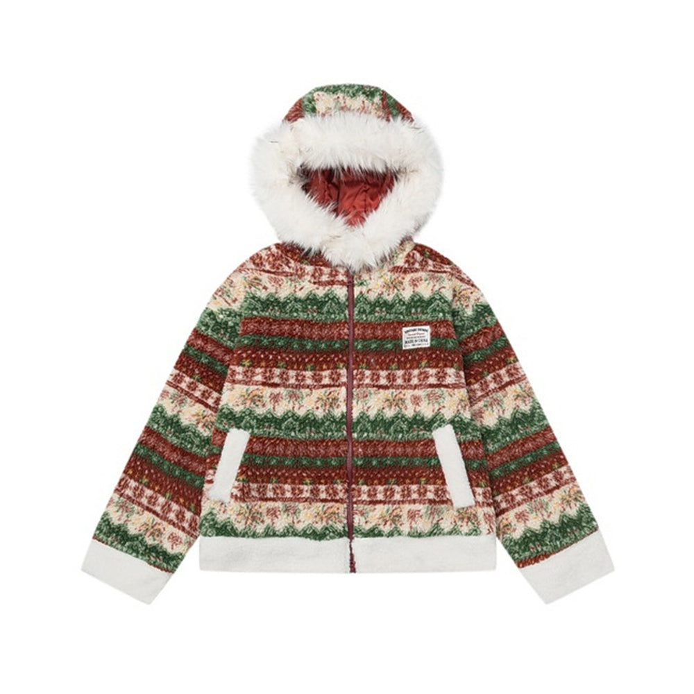 Retro cotton-padded jacket