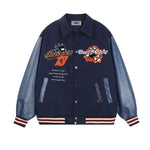 Spliced ​​fun cartoon lapel baseball uniform