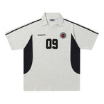 Contrast color loose short sleeves