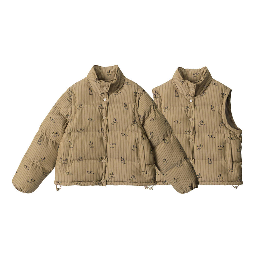 탈부착 가능한 캐주얼 베스트 재킷