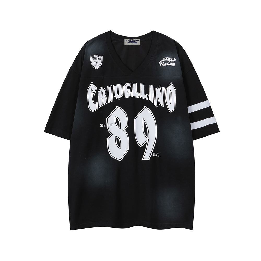 Retro crew neck short sleeves