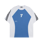 심플한 대비 컬러의 반팔