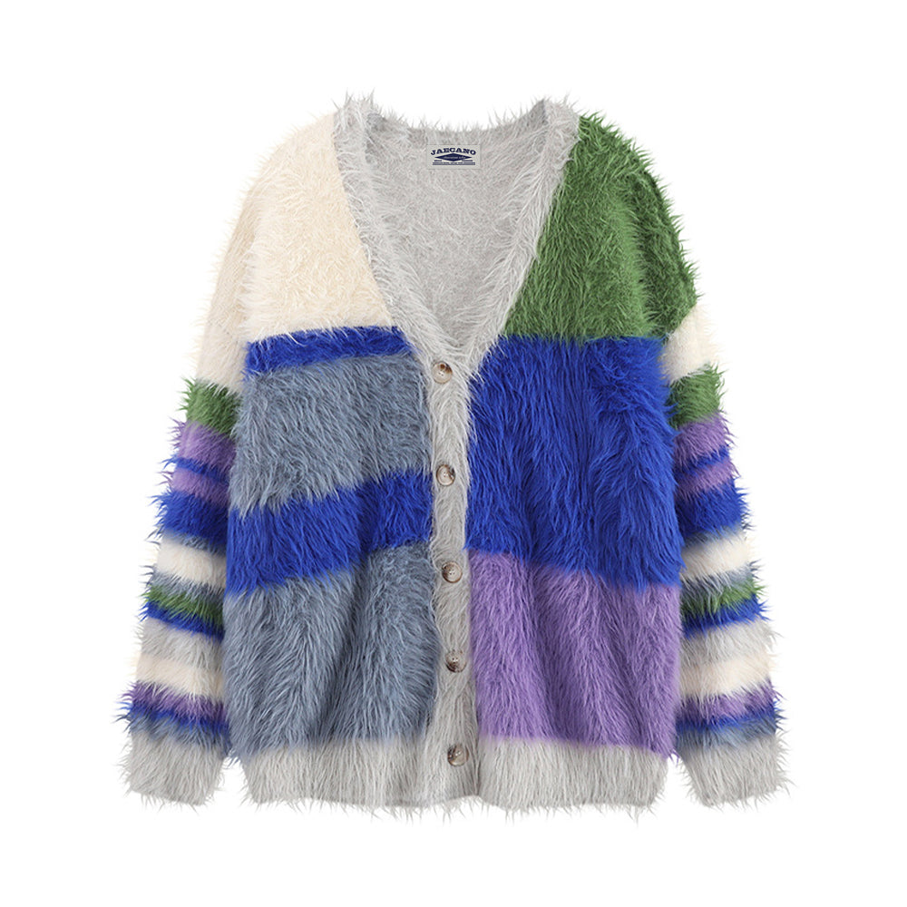 Retro Dopamine Rainbow Stripe Sweater