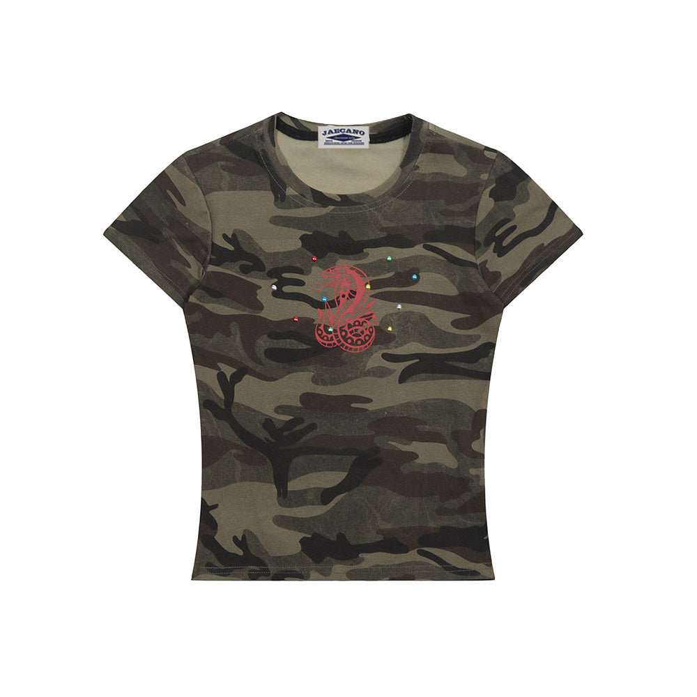 Simple camouflage short sleeves