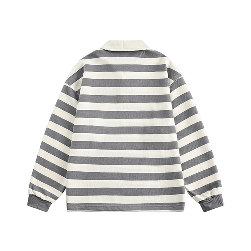 Contrast striped long sleeves