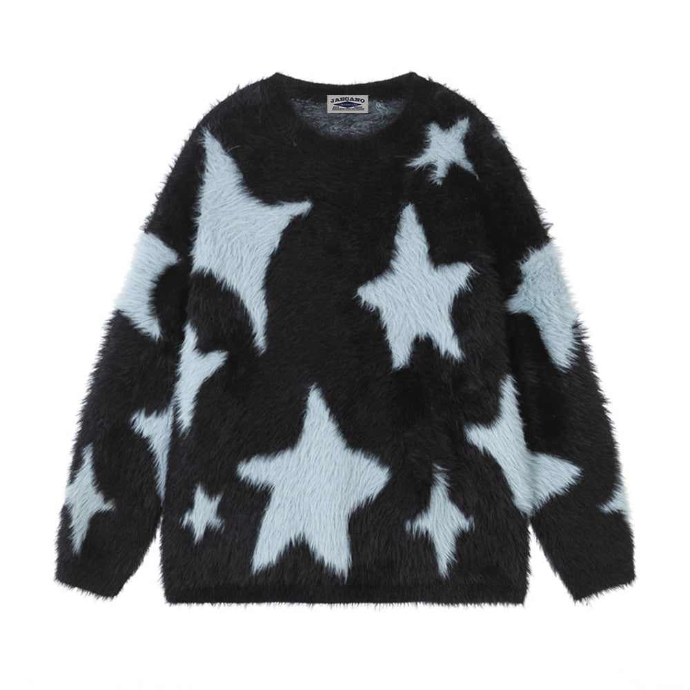 Plush knitted star sweater