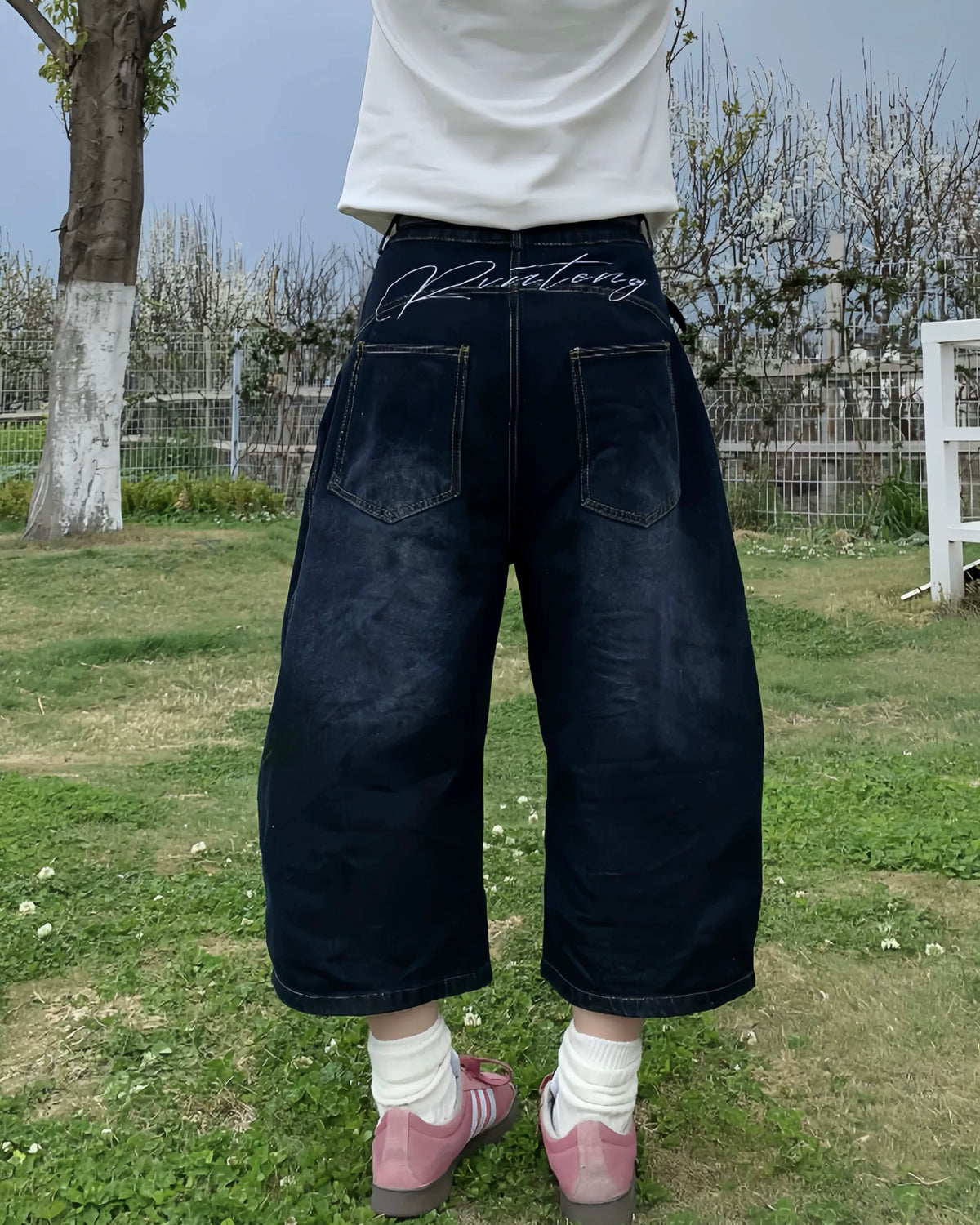 빈티지 크롭 진