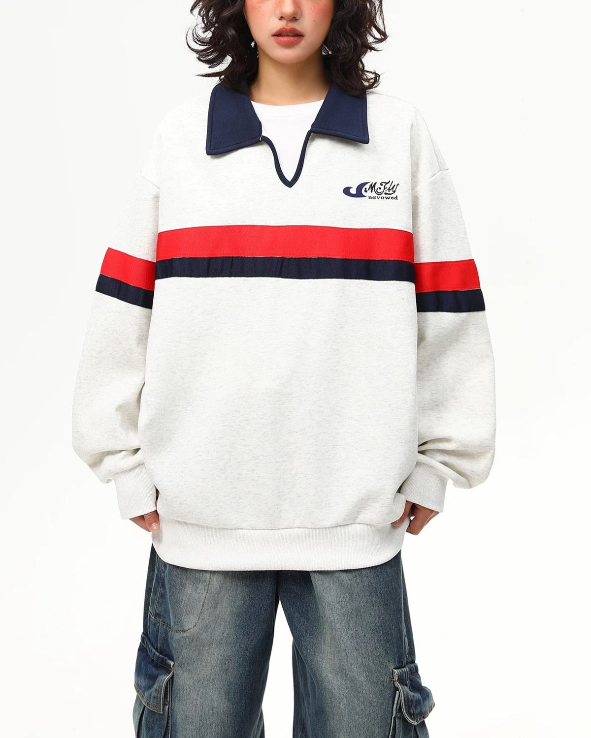 Retro pullover sweatshirt