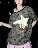 Retro off-shoulder short sleeves (women's)