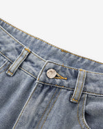 Structured Washed Capri Pants