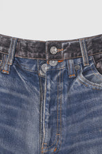 復古水洗破洞牛仔褲