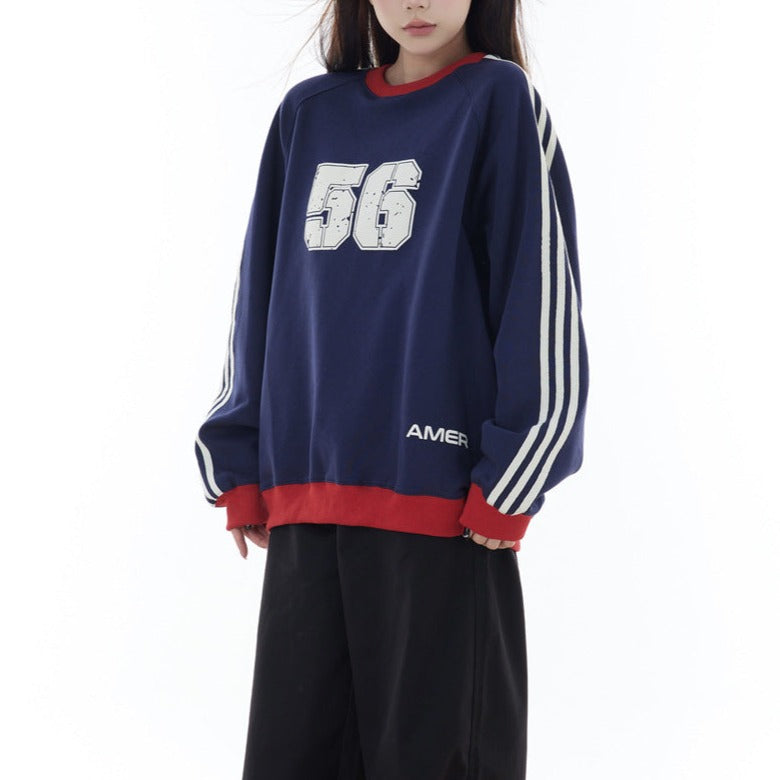 Retro Three Stripes Versatile Sweatshirt