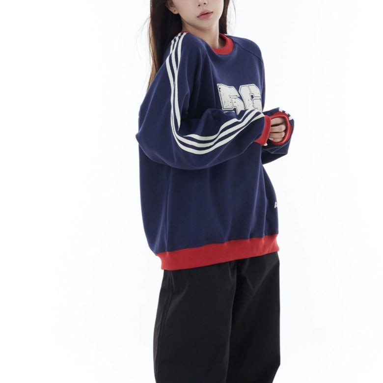 Retro Three Stripes Versatile Sweatshirt