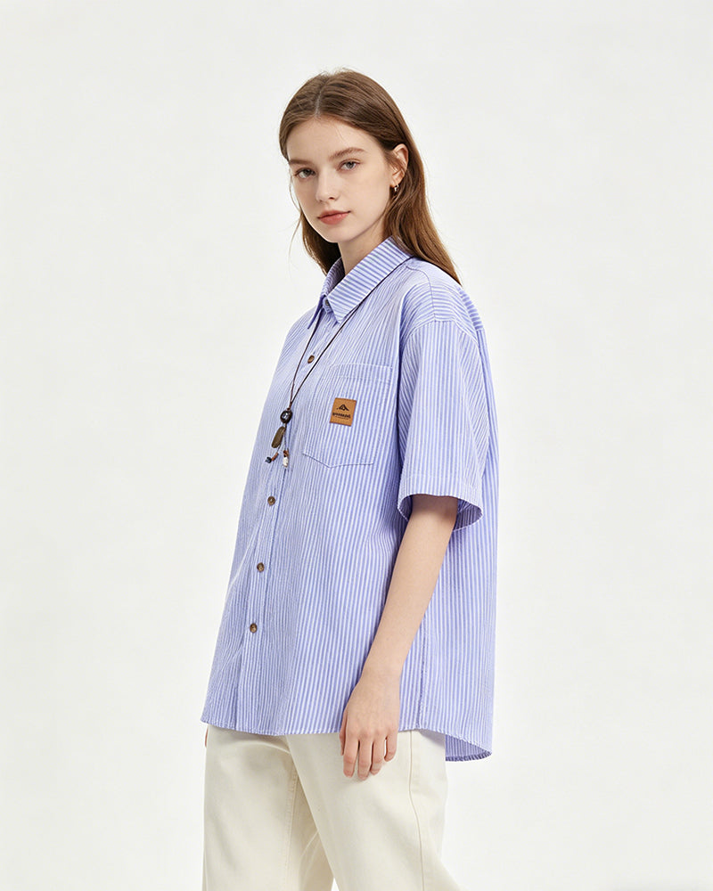 striped short-sleeved shirt