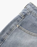 Structured Washed Capri Pants