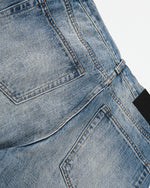 Retro washed denim jeans