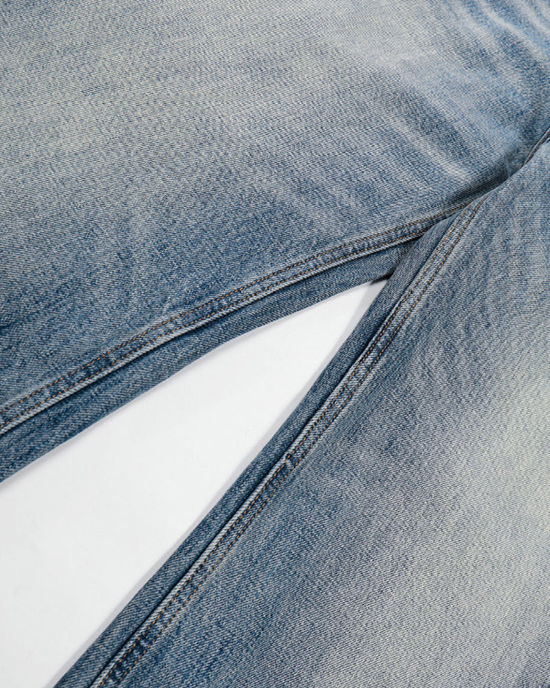 Retro washed denim jeans