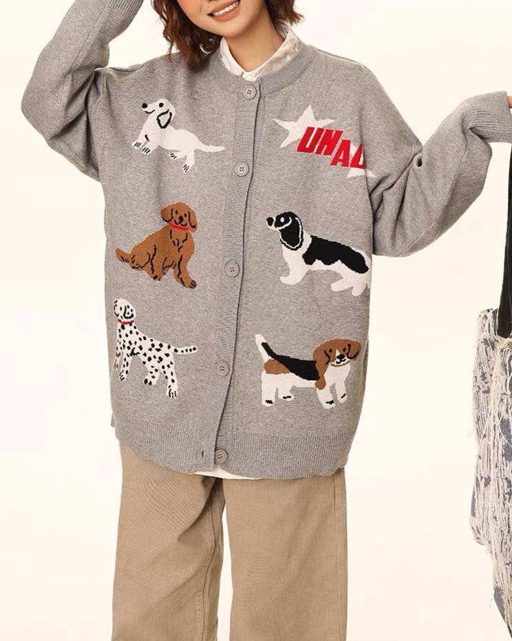 Cute cartoon cardigan jacket