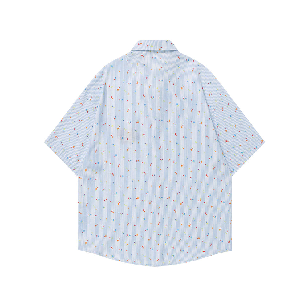 卡通刺綉短袖襯衫