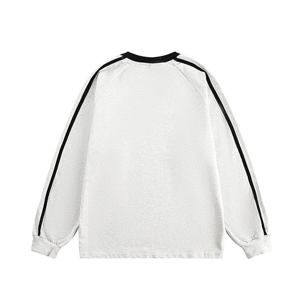 Retro contrast color sweatshirt