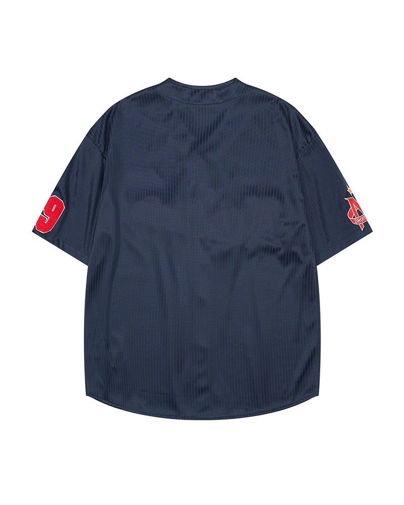 レトロな野球半袖シャツ
