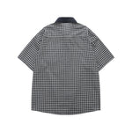 復古格紋短袖襯衫