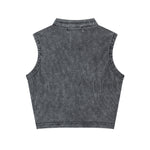 Distressed printed vest (women's)