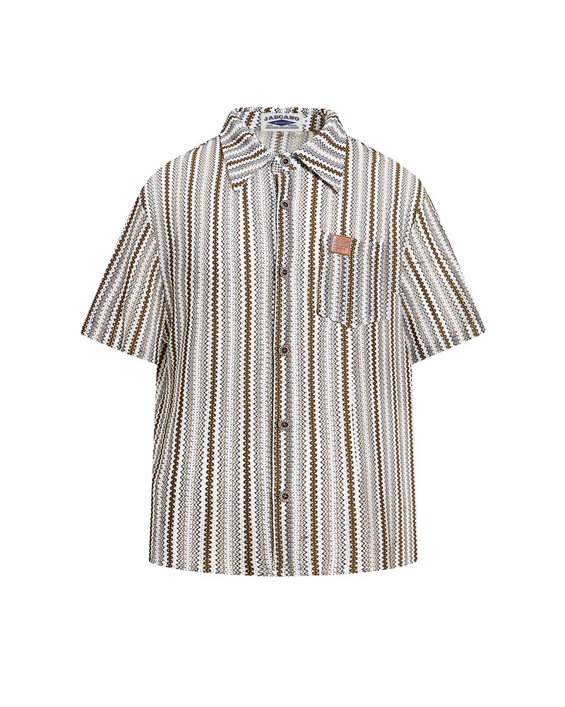 striped short-sleeved shirt