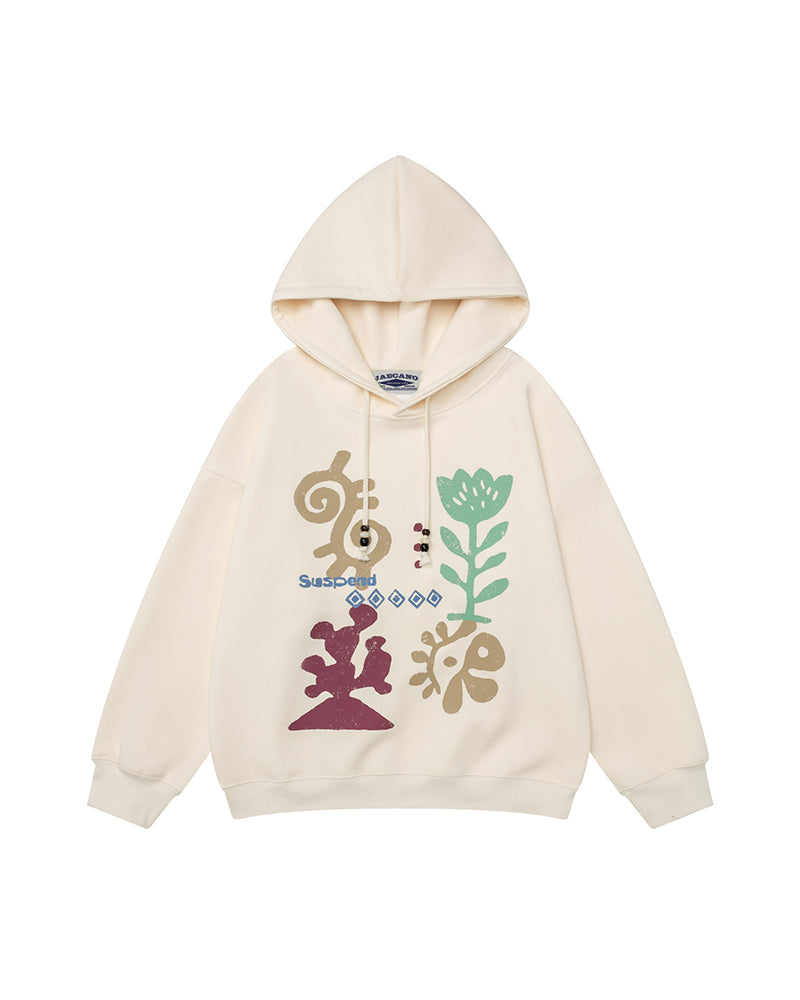 Abstract Hooded Sweatshirt