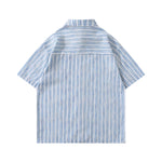 Striped Tie Short Sleeve Shirt