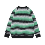 Contrast color panel sweater
