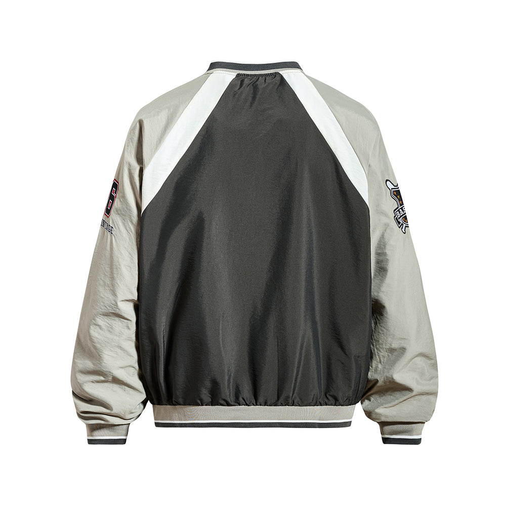 Color-blocked letter sweatshirt