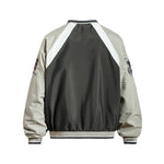 Color-blocked letter sweatshirt