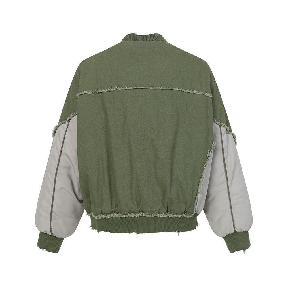 Unique color-blocked patchwork jacket