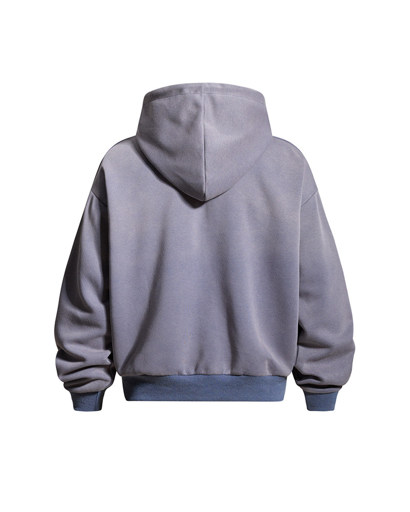 Gradient distressed casual jacket