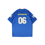 v領運動條紋短袖