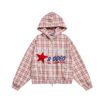 復古格子情侶外套
