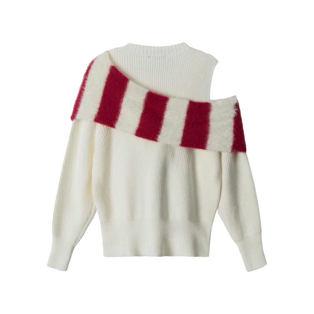 오프숄더 하이엔드 스웨터