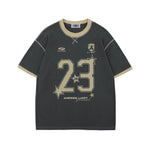 레트로 콘트라스트 반소매