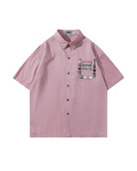 Retro patchwork casual shirt
