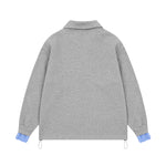 Badge Print Faux Two-Piece Sweatshirt