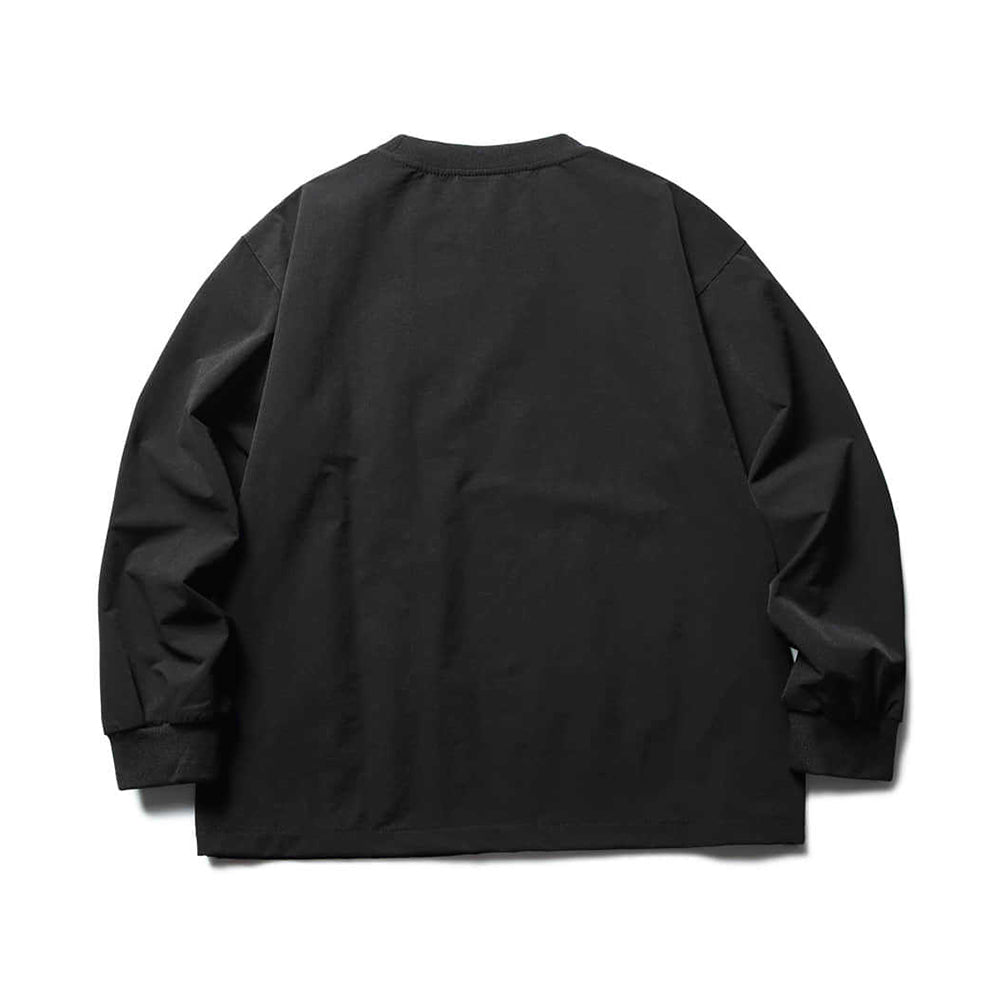 Patchwork pocket crew neck sweatshirt