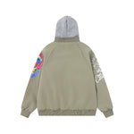 embroidered hooded jacket