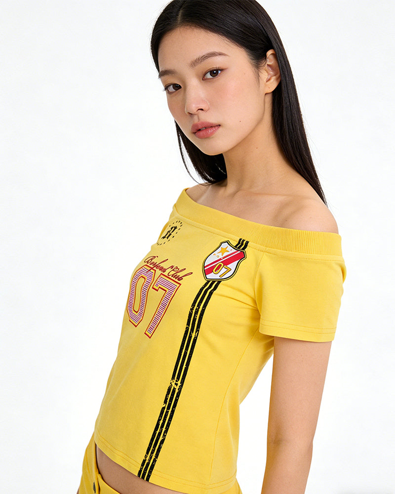 Retro sports short sleeves