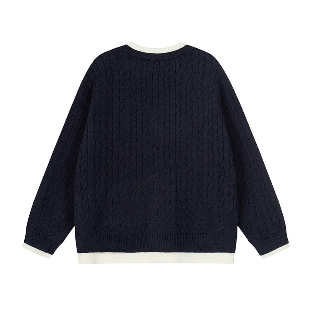 Spliced ​​fake two-piece sweater