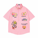 Funny flower short-sleeved shirt