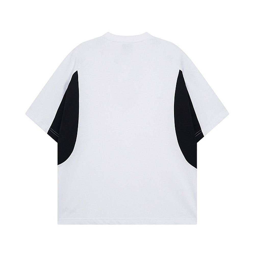 Retro contrast short sleeves