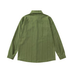 復古條紋長袖襯衫
