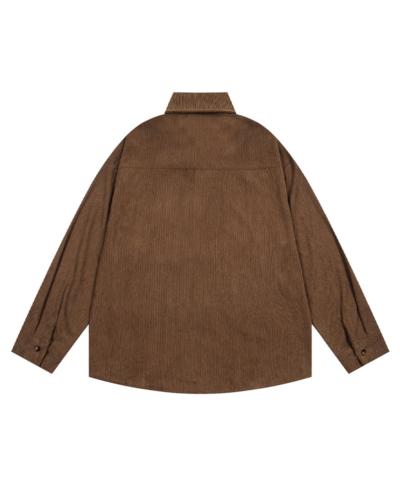 Corduroy Casual Long-Sleeved Shirt