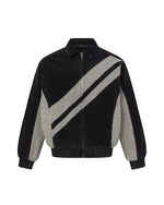 Contrast color patchwork casual jacket